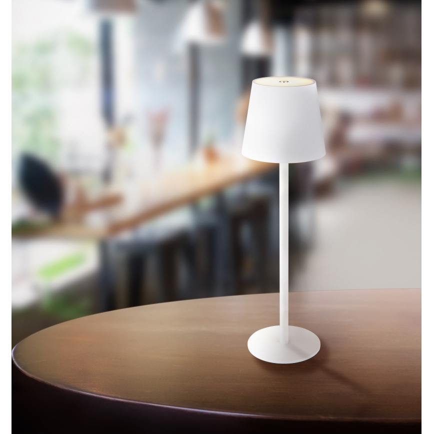 Globo - LED Dimbaar aanraken buitenshuis lamp LED/3W/3,7V IP44 1800 mAh USB wit