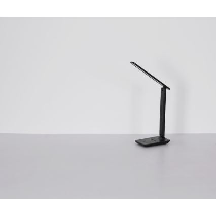 Globo - Lampe de table LED tactile, dimmable et rechargeable, 4W/5V, 2700/4000/6500K, 1800 mAh, noire
