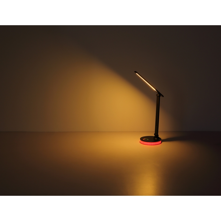 Globo - Lampe de table tactile RGBW à intensité variable LED/5W/230V + LED/2W 2700K/4000K/6500K noir