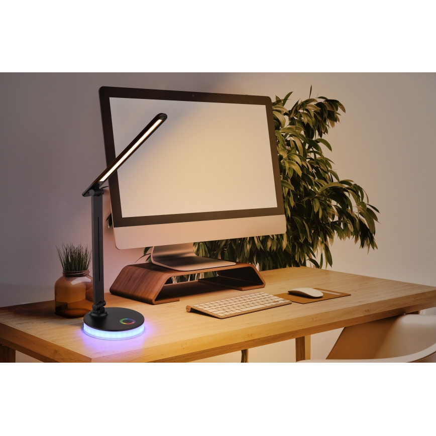Globo - LED RGBW Dimbare touch tafellamp LED/5W/230V + LED/2W 2700K/4000K/6500K zwart