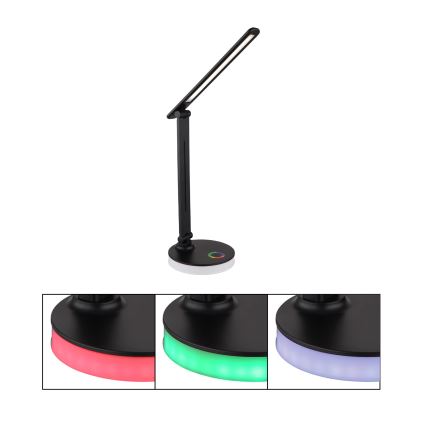 Globo - LED RGBW Dimbare touch tafellamp LED/5W/230V + LED/2W 2700K/4000K/6500K zwart