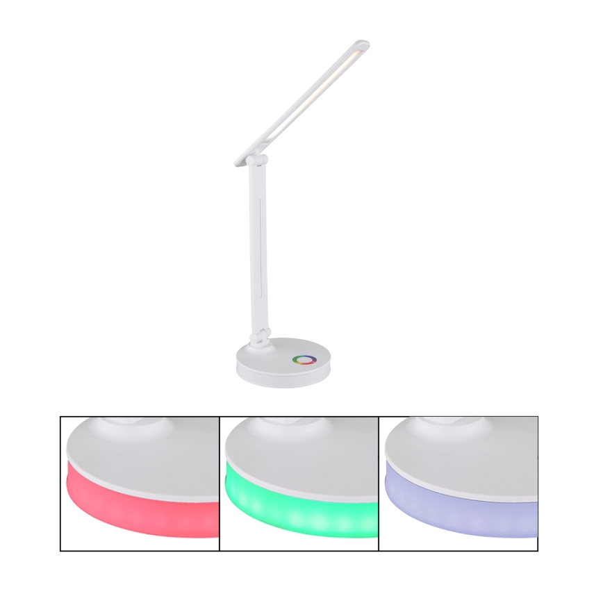 Globo - LED RGBW Dimbare touch tafellamp LED/5W/230V + LED/2W 2700K/4000K/6500K wit