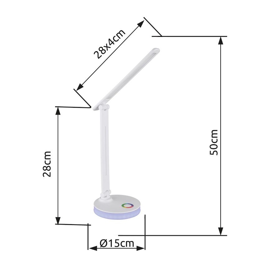 Globo - LED RGBW Dimbare touch tafellamp LED/5W/230V + LED/2W 2700K/4000K/6500K wit