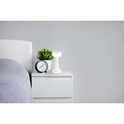 Globo - Lampe de table tactile LED dimmable LED/1W/3,7V 2700K/4000K/6500K 800 mAh USB blanche
