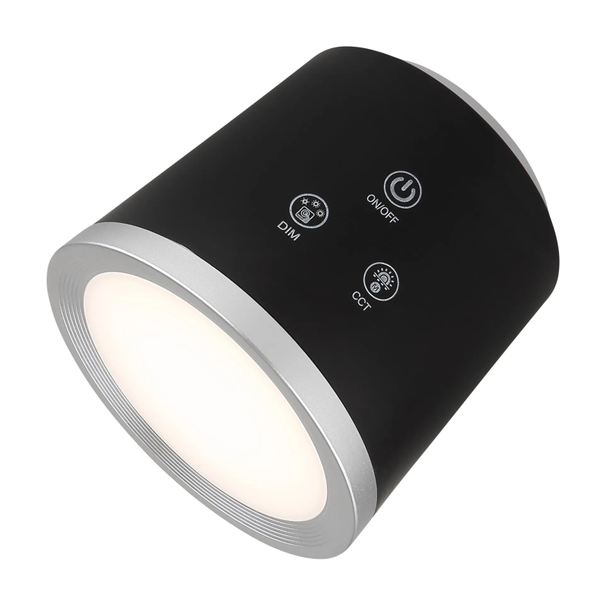 Globo - Dimbaar LED touch tafellampje 4in1 LED/6W/3,7V 3000K/4000K/6500K 1500 mAh USB zwart