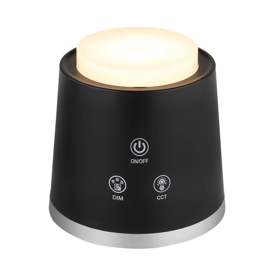 Globo - Dimbaar LED touch tafellampje 4in1 LED/6W/3,7V 3000K/4000K/6500K 1500 mAh USB zwart