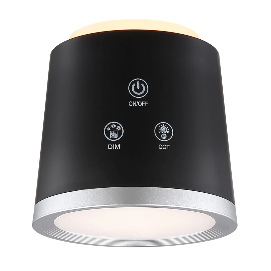 Globo - Dimbaar LED touch tafellampje 4in1 LED/6W/3,7V 3000K/4000K/6500K 1500 mAh USB zwart
