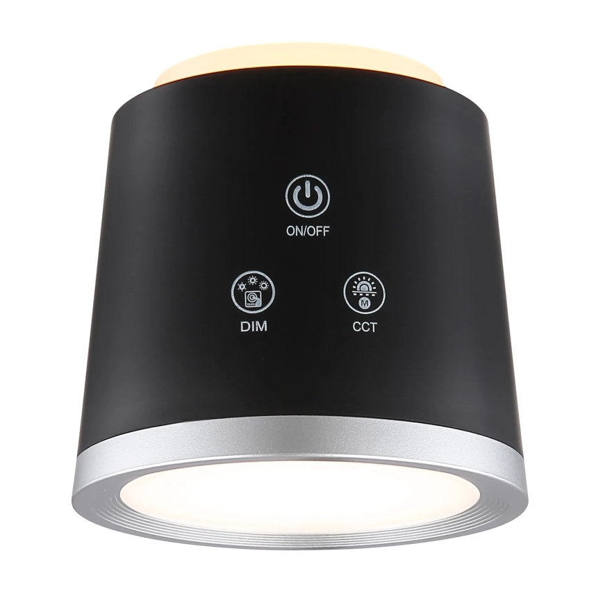 Globo - Dimbaar LED touch tafellampje 4in1 LED/6W/3,7V 3000K/4000K/6500K 1500 mAh USB zwart