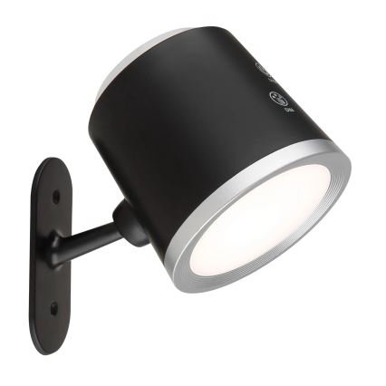 Globo - Lampe de table tactile à intensité variable 4en1 LED/6W/3,7V 3000K/4000K/6500K 1500 mAh USB noir