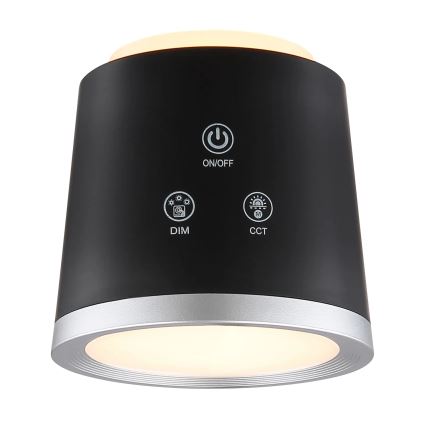 Globo - Lampe de table tactile à intensité variable 4en1 LED/6W/3,7V 3000K/4000K/6500K 1500 mAh USB noir