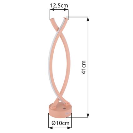 Globo - Lampe de table tactile à intensité variable LED/1W/3,7V 3000K 1800 mAh USB rose