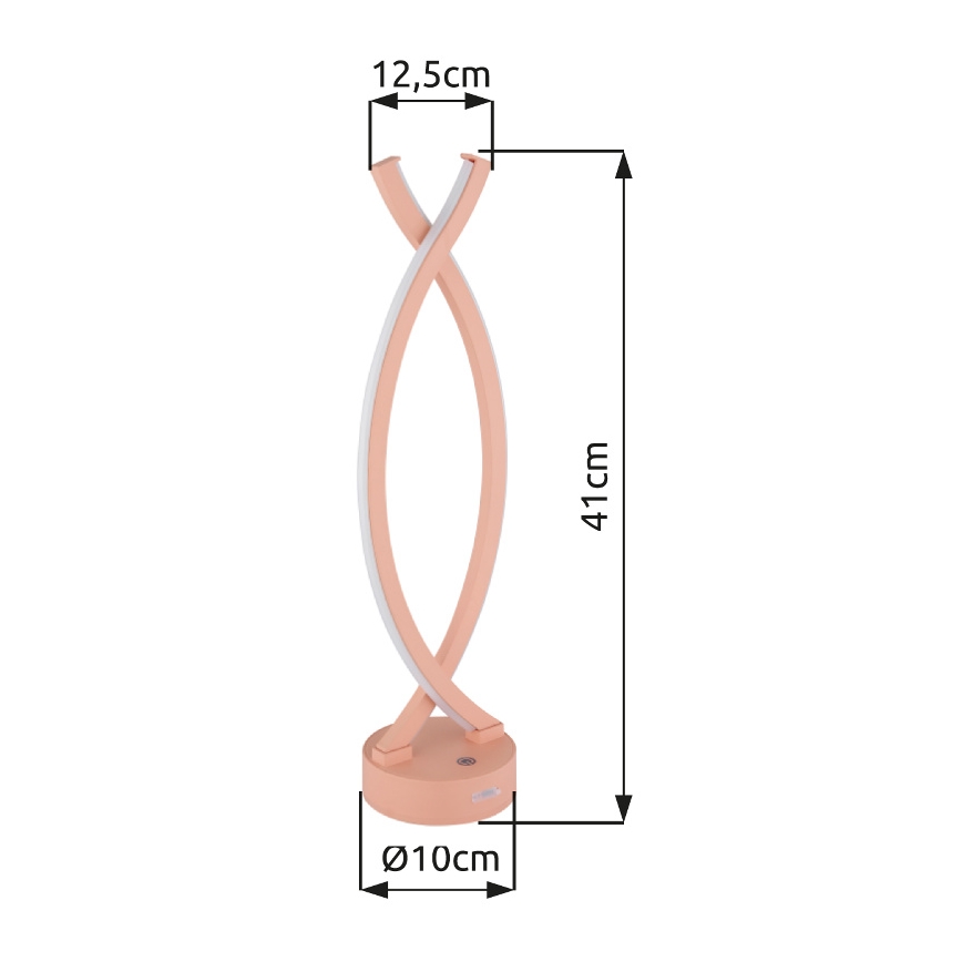 Globo - LED dimbare touch tafellamp LED/1W/3,7V 3000K 1800 mAh USB roze