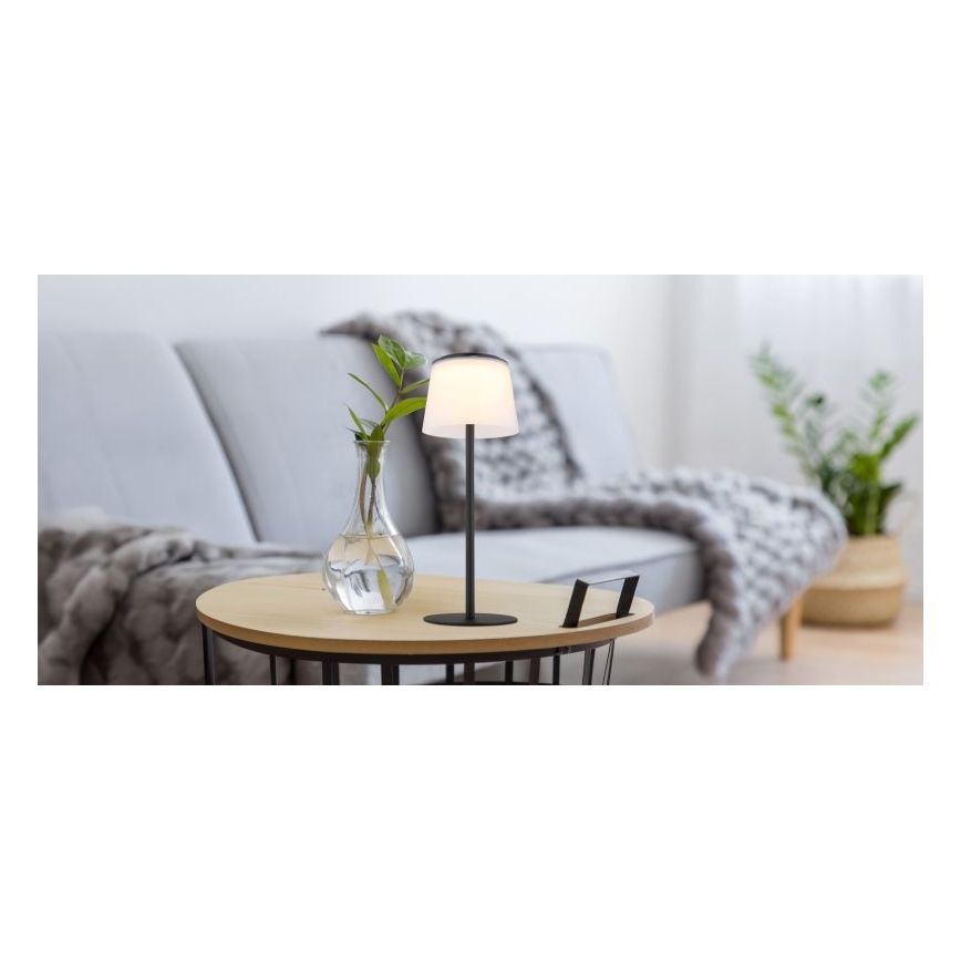 Globo - LED dimbare touch buiten tafellamp LED/1,8W/5V IP44 1800 mAh zwart/wit