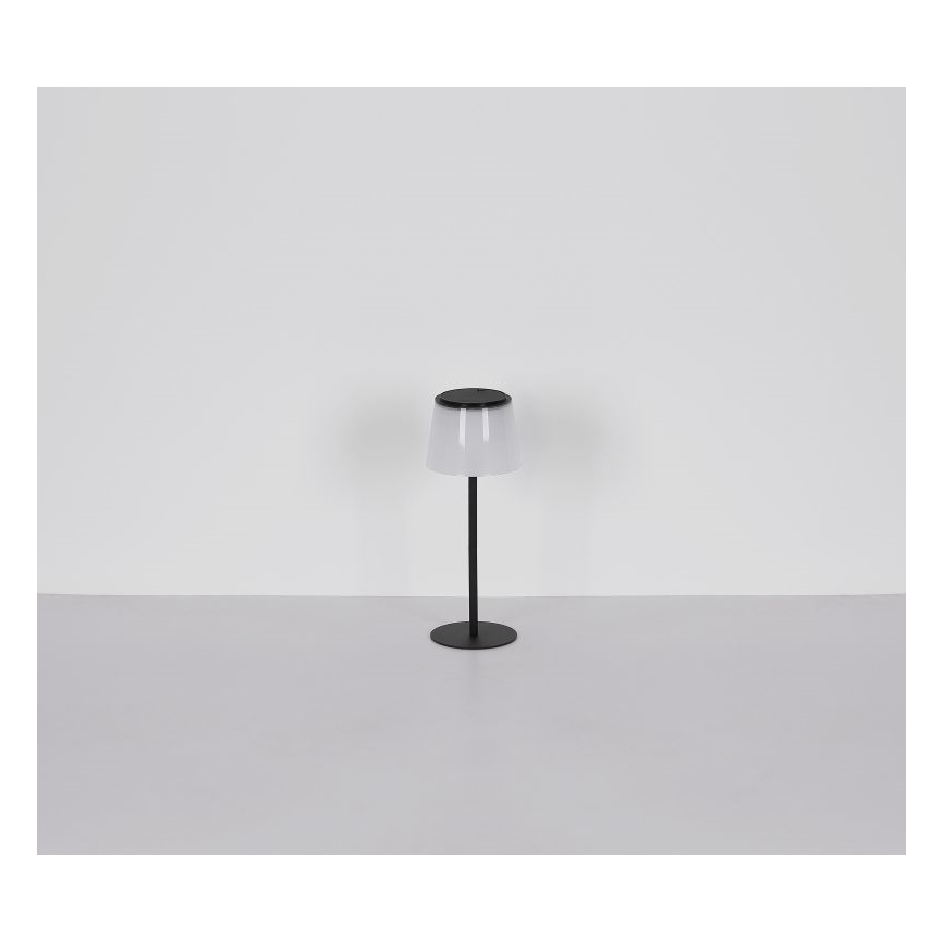 Globo - LED dimbare touch buiten tafellamp LED/1,8W/5V IP44 1800 mAh zwart/wit
