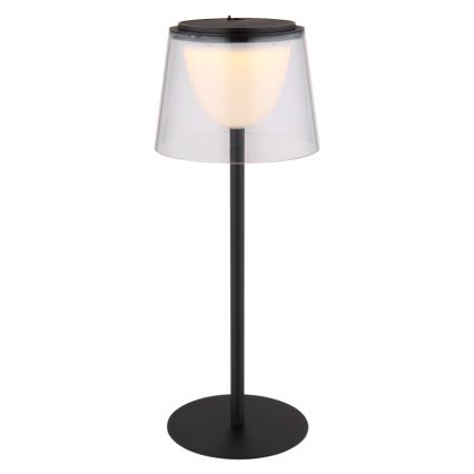 Globo - LED dimbare touch buiten tafellamp LED/1,8W/5V IP44 1800 mAh zwart/helder