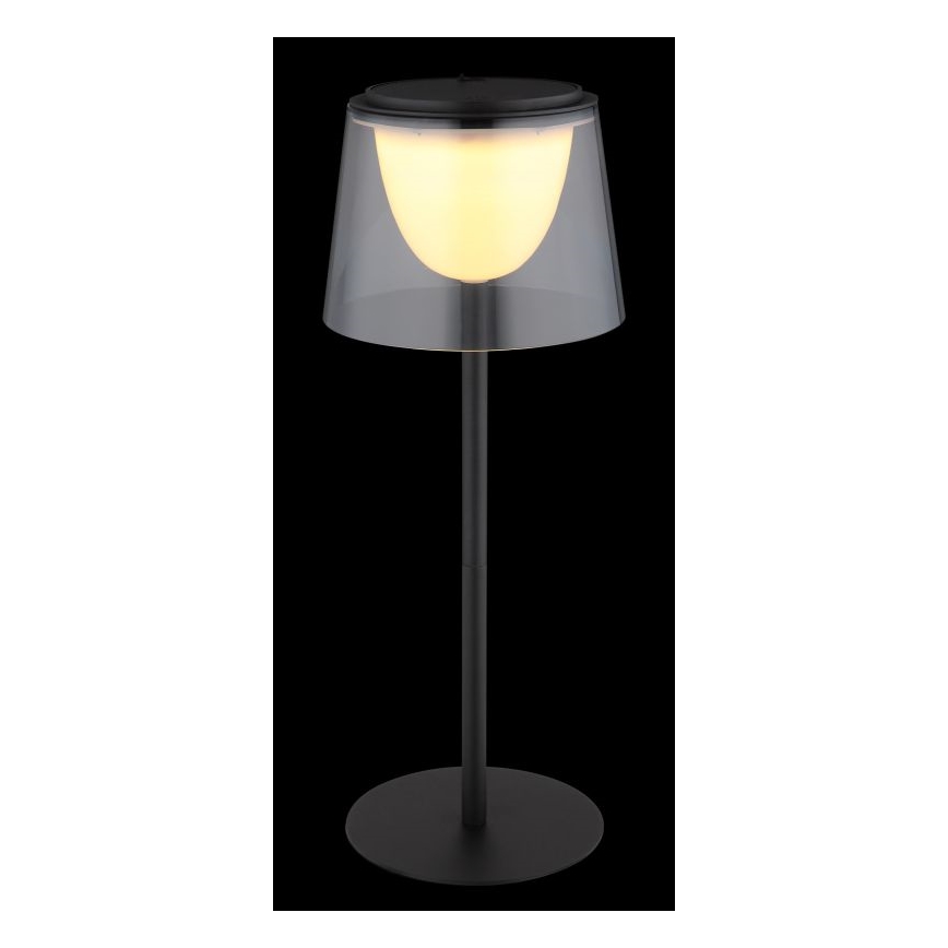 Globo - LED dimbare touch buiten tafellamp LED/1,8W/5V IP44 1800 mAh zwart/rookglas