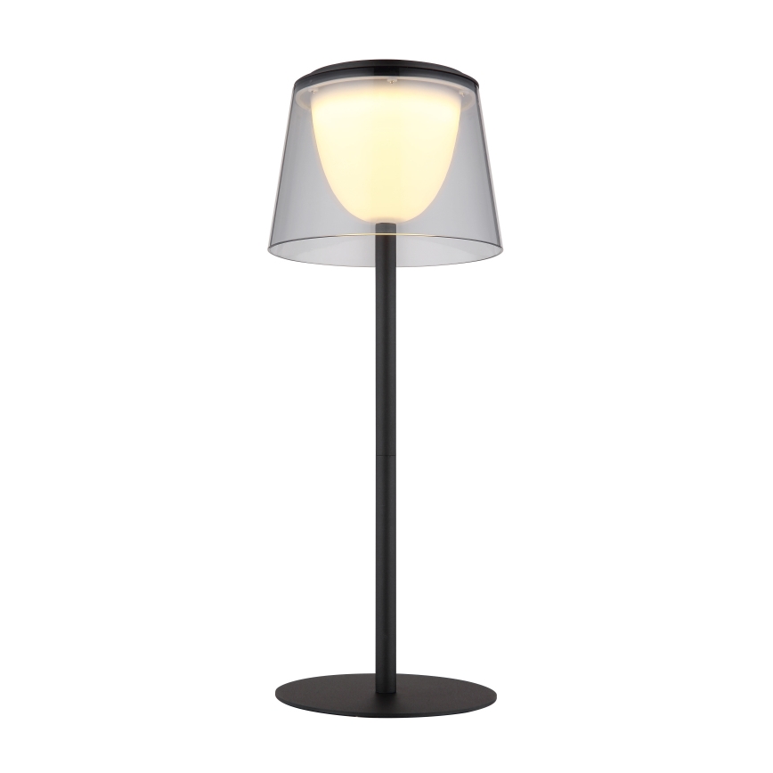 Globo - LED dimbare touch buiten tafellamp LED/1,8W/5V IP44 1800 mAh zwart/rookglas