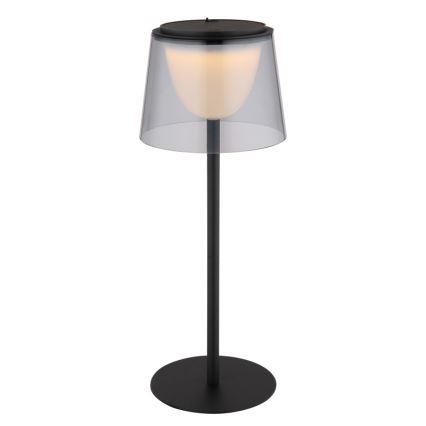 Globo - LED dimbare touch buiten tafellamp LED/1,8W/5V IP44 1800 mAh zwart/rookglas