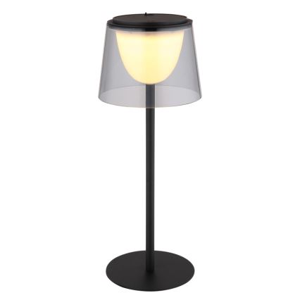 Globo - LED dimbare touch buiten tafellamp LED/1,8W/5V IP44 1800 mAh zwart/rookglas