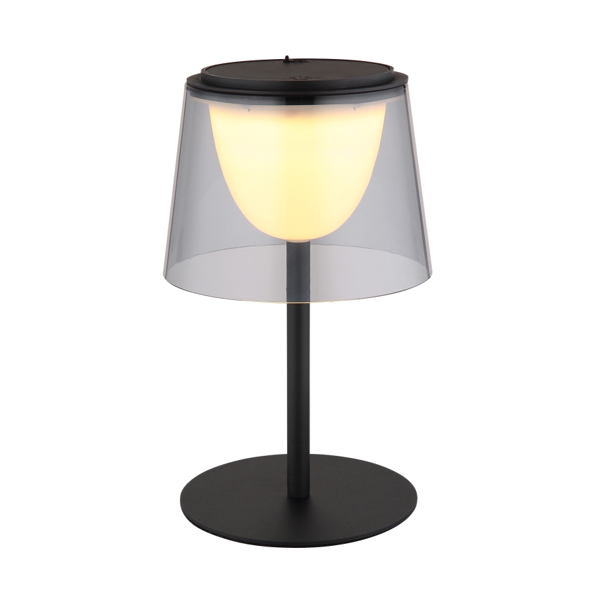 Globo - LED dimbare touch buiten tafellamp LED/1,8W/5V IP44 1800 mAh zwart/rookglas