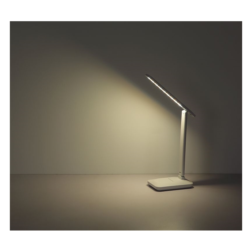 Globo - Lampe de bureau tactile LED dimmable rechargeable LED/3W/5V 2800/4000/6500K 1800 mAh blanche