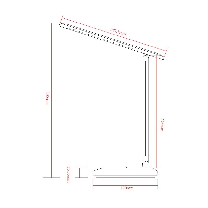 Globo - LED Dimbare Touch Oplaadbare Bureaulamp LED/3W/5V 2800/4000/6500K 1800 mAh wit