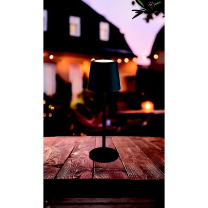 Globo - Lampe de table extérieure tactile LED dimmable LED/2W/5V 3000/4000/6000K 2200 mAh IP44 noire