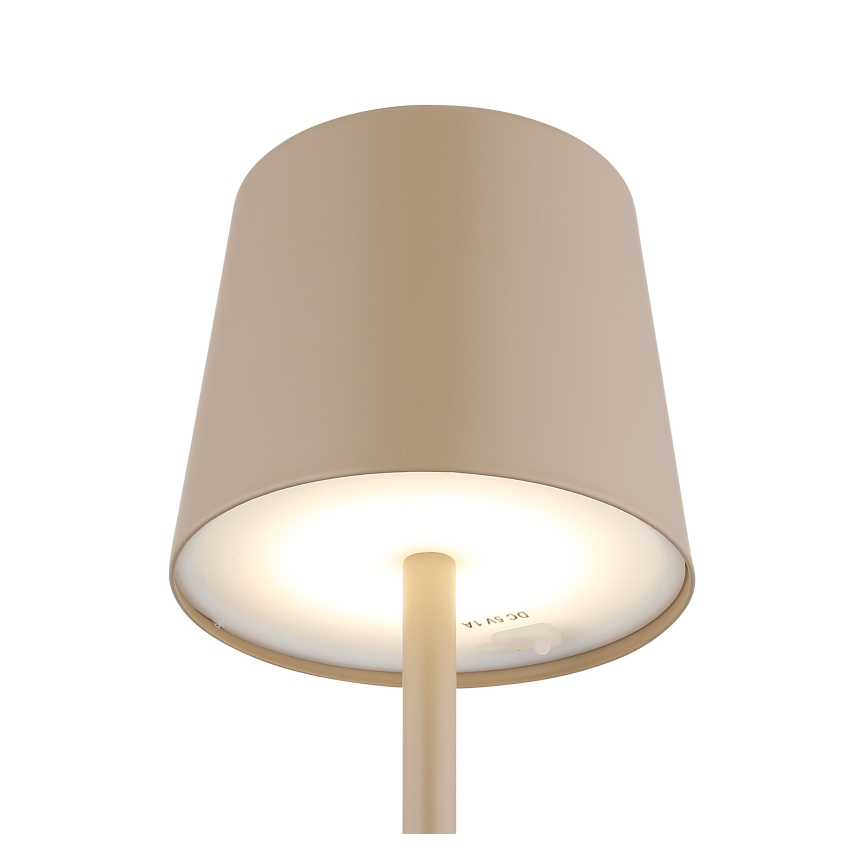 Globo - Lampe de table extérieure tactile LED dimmable LED/2W/5V 3000/4000/6000K 2200 mAh IP44 crème