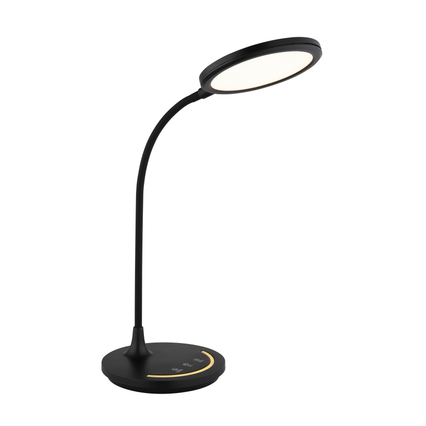 Globo - Lampe de bureau tactile flexible à intensité variable LED/12W/230V 3000/4000/6500K IRC 90 noire