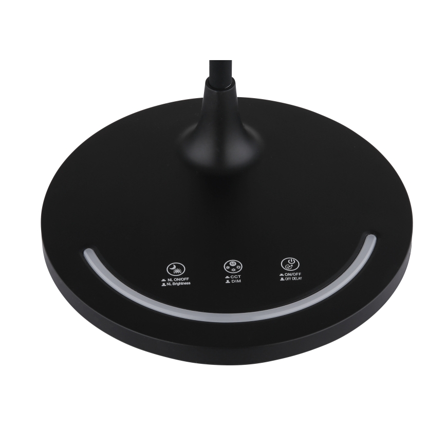 Globo - Lampe de bureau tactile flexible à intensité variable LED/12W/230V 3000/4000/6500K IRC 90 noire