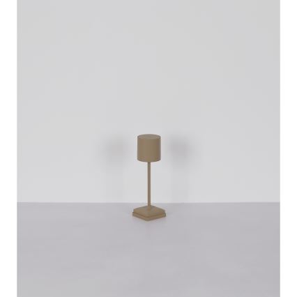 Globo - Lampe de table LED rechargeable à commande tactile et à intensité variable, 1,5 W / 5 V, 2200 mAh, beige