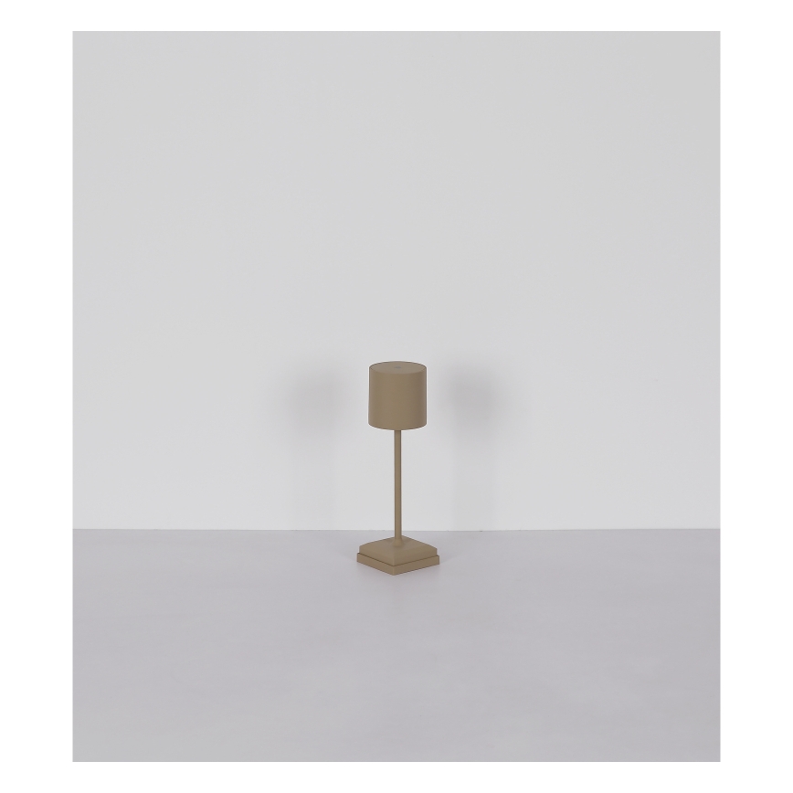 Globo - Dimbare LED-tafellamp met aanraakbediening en oplaadfunctie, LED/1,5W/5V, 2200 mAh, beige