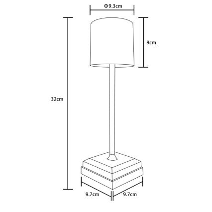 Globo - Dimbare LED-tafellamp met aanraakbediening en oplaadfunctie, LED/1,5W/5V, 2200 mAh, beige