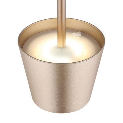 Globo - Lampe de table d'extérieur LED rechargeable tactile et dimmable 3 en 1 LED/3W/5V 3000/4000/5000K IP54 1800 mAh laiton