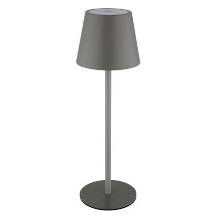 Globo - Lampe de table d'extérieur LED rechargeable 3 en 1, tactile et à intensité variable, LED/3W/5V, 3000/4000/5000K, IP54, 1800 mAh, gris