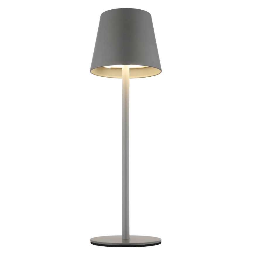 Globo - Lampe de table d'extérieur LED rechargeable 3 en 1, tactile et à intensité variable, LED/3W/5V, 3000/4000/5000K, IP54, 1800 mAh, gris