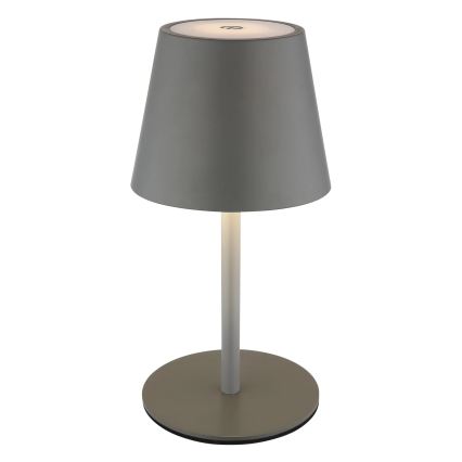 Globo - Lampe de table d'extérieur LED rechargeable 3 en 1, tactile et à intensité variable, LED/3W/5V, 3000/4000/5000K, IP54, 1800 mAh, gris