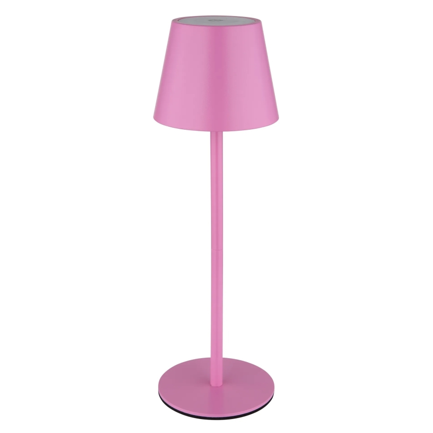 Globo - Lampe de table extérieure rechargeable à LED, dimmable et tactile, 3 en 1 LED/3W/5V 3000/4000/5000K IP54 1800 mAh rose