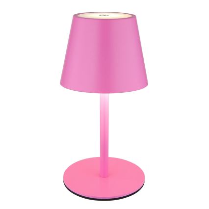 Globo - Lampe de table extérieure rechargeable à LED, dimmable et tactile, 3 en 1 LED/3W/5V 3000/4000/5000K IP54 1800 mAh rose