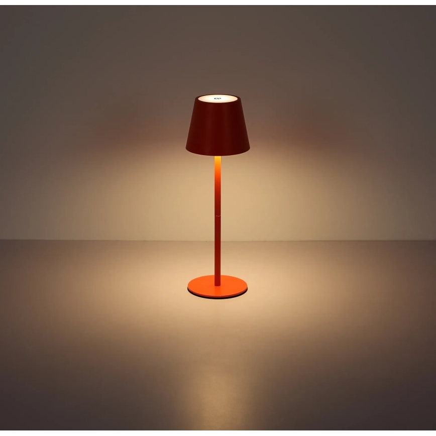 Globo - Lampe de table d'extérieur LED tactile rechargeable et dimmable 3 en 1 LED/3W/5V 3000/4000/5000K IP54 1800 mAh rouge
