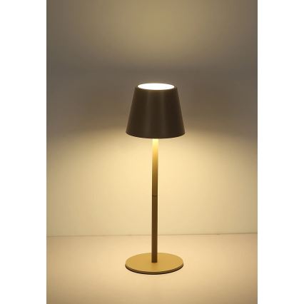 Globo - LED dimbare tafellamp voor buiten met aanraakbediening en oplaadbare batterij, 3-in-1 LED/3W/5V 3000/4000/5000K IP54 1800 mAh