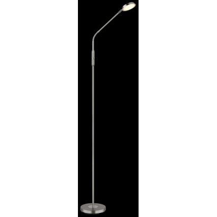 Globo - Dimbare aanraak-LED-vloerlamp LED/6,5W/230V 2700/3350/4000K mat chroom