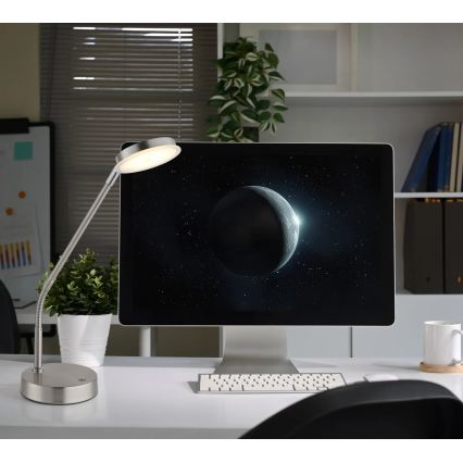 Globo - LED dimbare tafelamp met aanraakbediening LED/6,5W/230V 2700/3350/4000K mat chroom