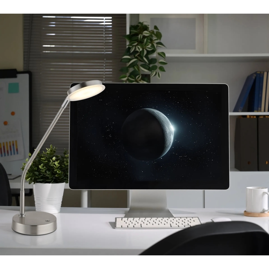 Globo - LED dimbare tafelamp met aanraakbediening LED/6,5W/230V 2700/3350/4000K mat chroom