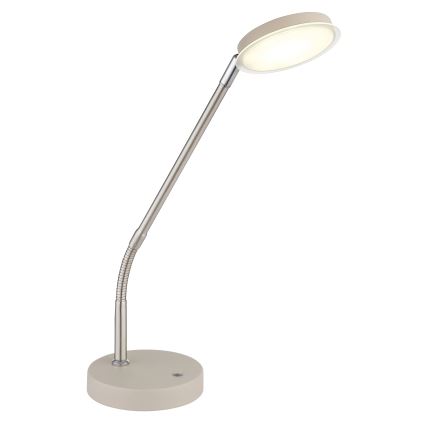 Globo - Lampe de table LED tactile à intensité variable, 6,5 W, 230 V, 2700/3350/4000 K, beige