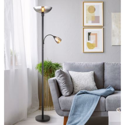 Globo - Staande lamp 1xE27/60W/230V + 1xE14/40W
