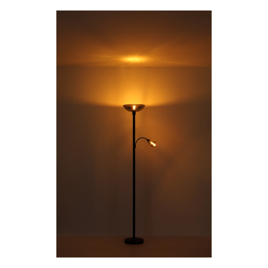 Globo - Staande lamp 1xE27/60W/230V + 1xE14/40W