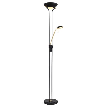 Globo - Dimbare LED Staande lamp LED/20W/230V + LED/5,5W 3000K zwart/goud