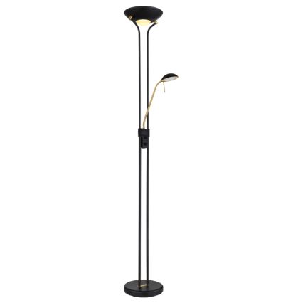 Globo - Dimbare LED Staande lamp LED/20W/230V + LED/5,5W 3000K zwart/goud