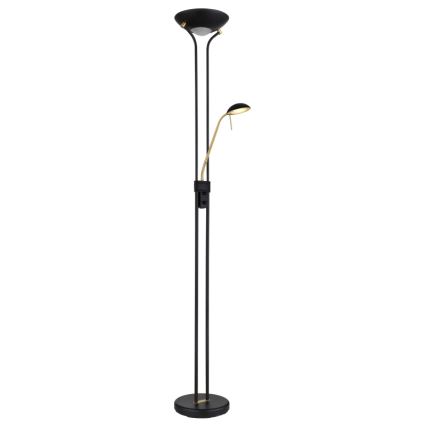 Globo - Dimbare LED Staande lamp LED/20W/230V + LED/5,5W 3000K zwart/goud